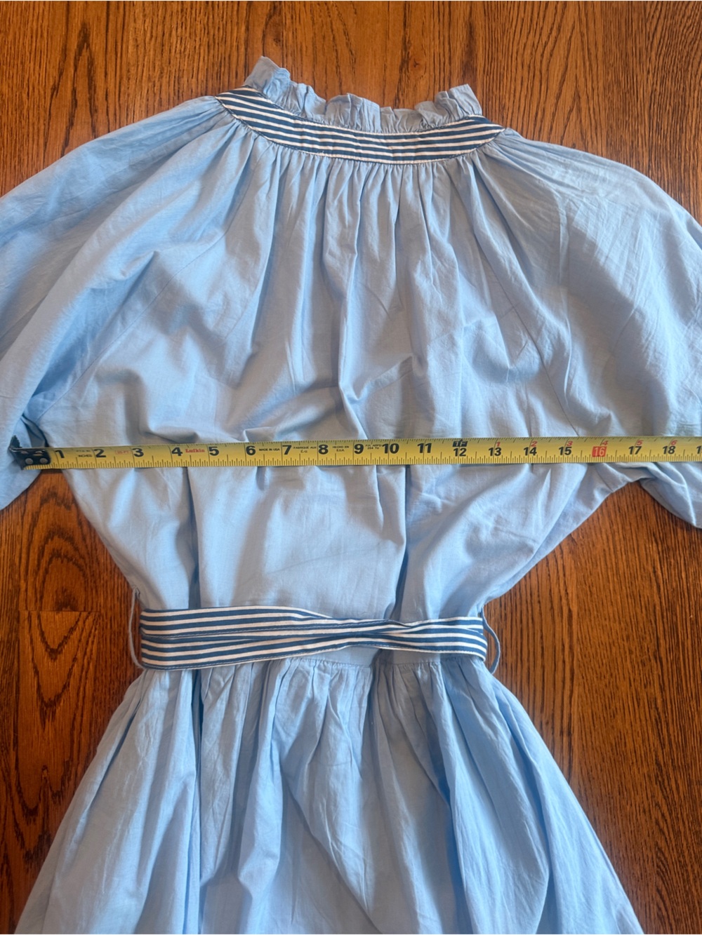 THML Light Blue v neck short sleeve short dress with Tie waist Small - Picture 6 of 8